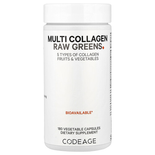 Codeage, Multi Collagen Raw Greens, 180 Vegetable Capsules