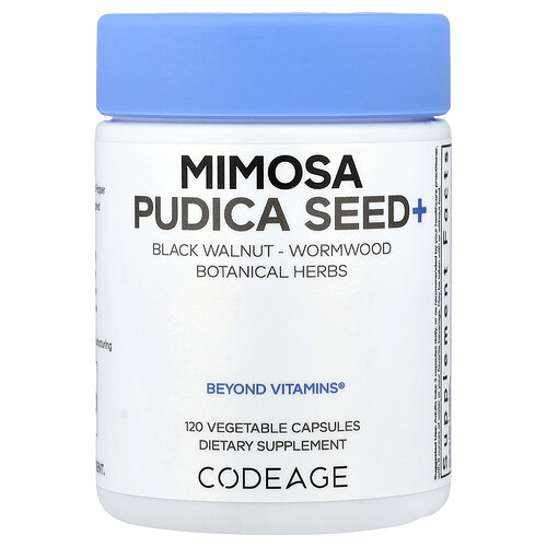 Mimosa Pudica Seed 1000 mg + BioPerine Black Pepper Herbal Cleanse - 120 Capsules (40 Servings)