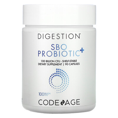 

Codeage, Digestion, SBO Probiotic+, Shelf-Stable, 100 Billion CFU, 90 Capsules