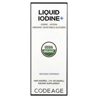 Codeage, Iode liquide+, Non aromatisé, 59,2 ml