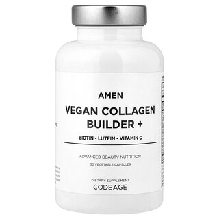 Codeage, Amen, Vegan Collagen Builder+, 30 вегетарианских капсул