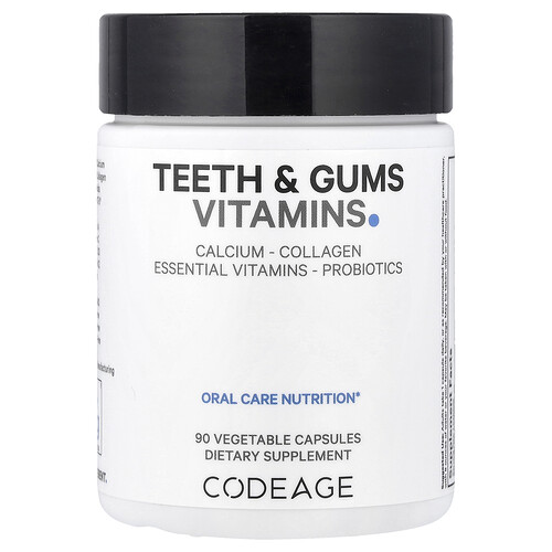 Codeage, Teeth & Gums Vitamins, Vitamine für Zähne und Zahnfleisch, 90 pflanzliche Kapseln
