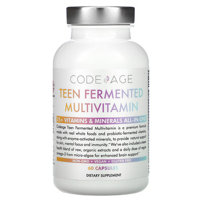 CodeAge Teen Fermented Multivitamin, 60 Capsules
