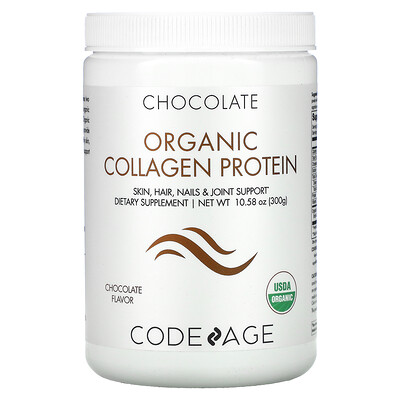 CodeAge Organic Collagen Protein, Chocolate Flavor, 10.58 oz (300 g)