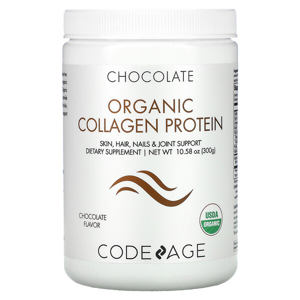 CodeAge, Organic Collagen Protein, Chocolate, 10.58 oz (300 g)