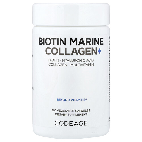 Codeage Biotin Marine Collagen+, 120 Vegetable Capsules