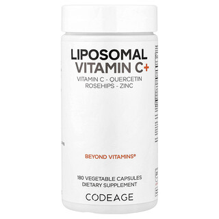 Codeage, Liposomales Vitamin C+, 180 pflanzliche Kapseln