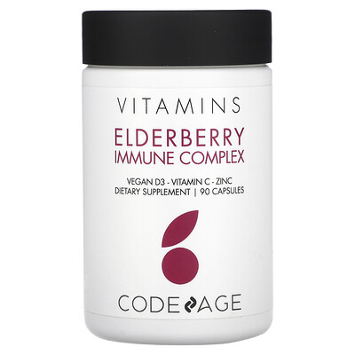 

Codeage Vitamins, иммунный комплекс бузины, 90 капсул