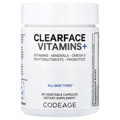 Product Image for Codeage, Clearface Vitamins+, 90 Vegetable Capsules