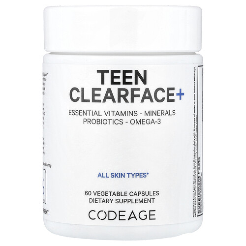 Codeage, Teen Clearface+, 60 pflanzliche Kapseln