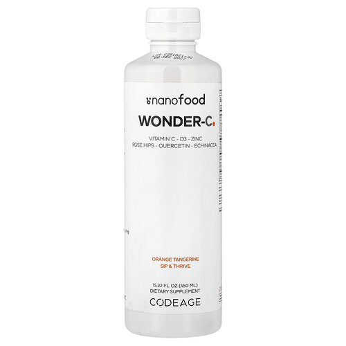 Codeage, Nanofood, Wonder-C, Orange Tangerine, 15.22 fl oz (450 ml)