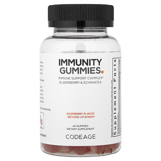 Codeage, Immunity Gummies, Raspberry, 60 Gummies