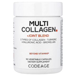 Codeage, 多膠原蛋白 + 關節支援混合物，90 粒素食膠囊