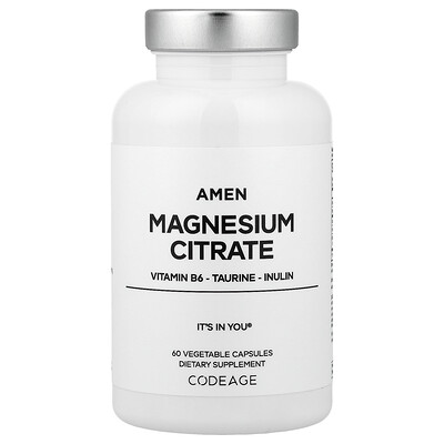 Codeage, Amen, Citrato de magnesio, 60 cápsulas vegetales