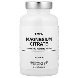 Codeage, Amin Citrat de magneziu, 60 capsule vegetale