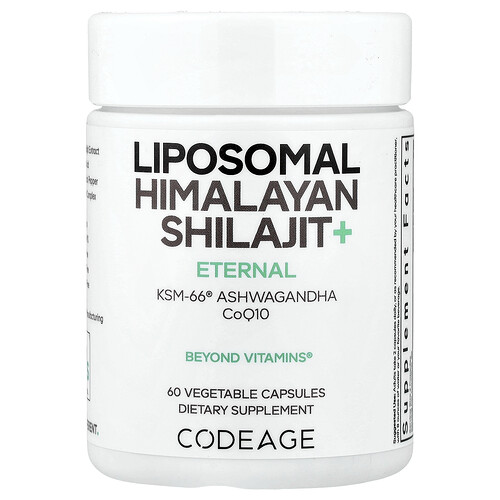 Codeage, Eternal, Liposomal Himalayan Shilajit+, liposomales Himalaya-Shilajit+, 60 pflanzliche Kapseln