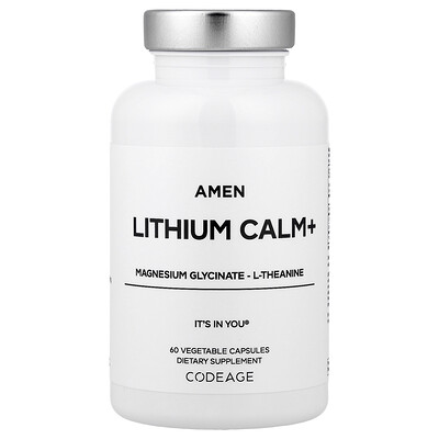 Codeage, Lithium Calm+, Amen, 60 cápsulas vegetales