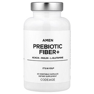 Codeage, Amen, Prebiotic Fiber+, 60 cápsulas vegetales