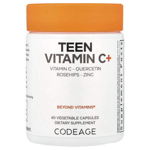 Codeage, Teen Vitamin C+, 60 Vegetable Capsules