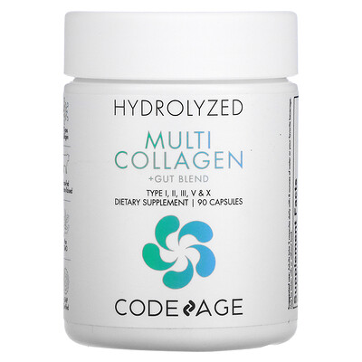 

Codeage Hydrolyzed Multi Collagen + Gut Blend Type I II III V X 90 Capsules