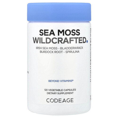 Codeage, Sea Moss, Seemoos, wild gesammelt, 120 pflanzliche Kapseln