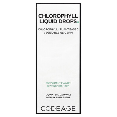 Codeage, Gotas de clorofila líquida, Menta, 60 ml (2 oz. líq.)