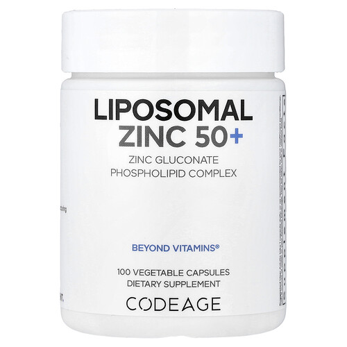 Codeage Liposomal Zinc 50+, 100 Vegetable Capsules (50 mg per Capsule)