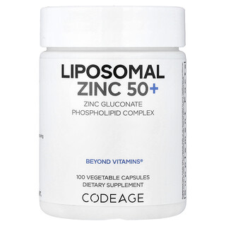 Codeage, Liposomalt zink 50+, 50 mg, 100 vegetabiliska kapslar