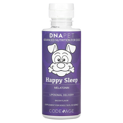 

Codeage DNA Pet Happy Sleep Melatonin For Dogs Bacon 7.6 fl oz (225 ml)