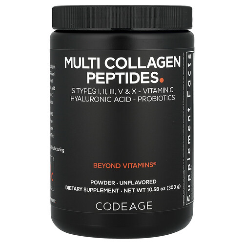Codeage, Multi Collagen Peptides Powder, Unflavored, 10.58 oz (300 g)