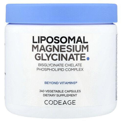 Codeage, Glycinate de magnésium liposomal, 240 capsules végétales