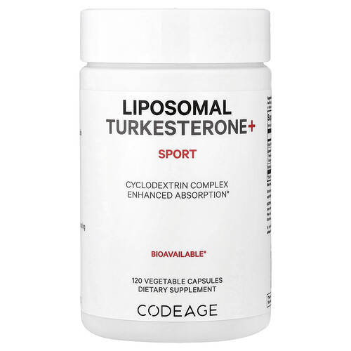 Codeage, Liposomal Turkesterone+ Sport, Liposomal Turkesteron+ Sport, 120 pflanzliche Kapseln
