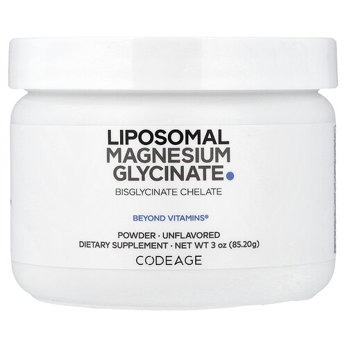 Codeage Liposomal Magnesium Glycinate Powder, Unflavored, 3 oz (85.2 g)