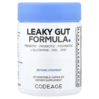 Codeage, Leaky Gut Formula, 60 rostlinných kapslí