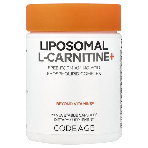 Codeage Liposomal L-Carnitine+, 90 Vegetable Capsules (500 mg per Capsule)