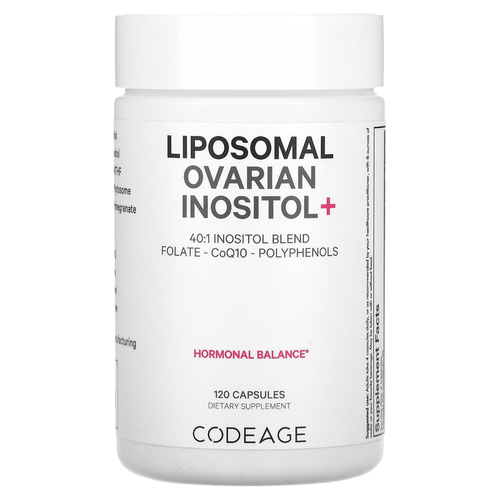 Codeage Liposomal Inositol Ovárico 120 Cápsulas