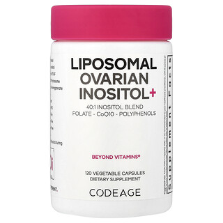 Codeage, Liposomal Ovarian Inozytol+, 120 kapsułek roślinnych