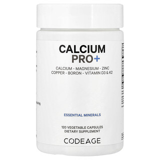 Codeage, Calcium Pro+, 120 rastlinných kapsúl