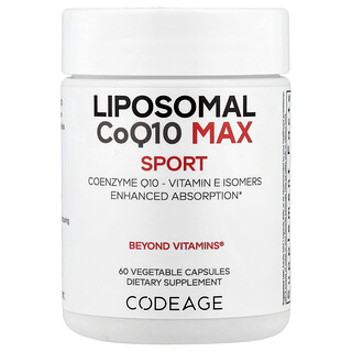 Codeage, Липозомен CoQ10 Max, Sport, 60 капсули