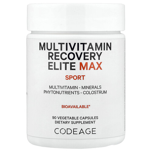 Codeage, Suplemento deportivo, Suplemento multivitamínico de recuperación Elite Max, 90 cápsulas vegetales