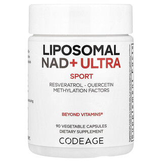 Codeage, Sport, Liposomal NAD+ ULTRA, 90 vegetabiliska kapslar