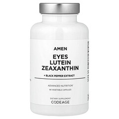 Amen, Eyes, лютеїн, зеаксантин і екстракт чорного перцю, 90 рослинних капсул