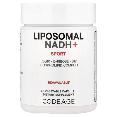 Product Image for Codeage, Sport, Liposomal NADH+, 60 Vegetable Capsules