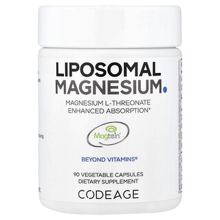 Codeage, Liposomalt magnesium L-threonat, 90 vegetabilske kapsler