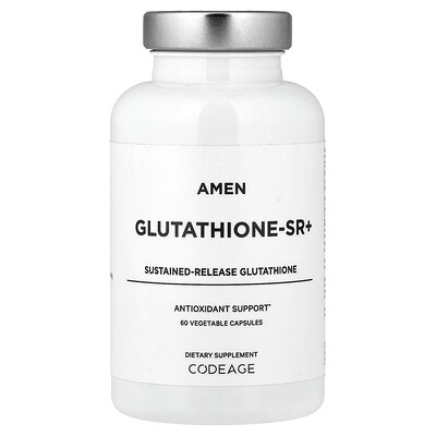 Photos - Vitamins & Minerals Codeage, Amen, Glutathione-SR+, 60 Vegetable Capsules  AGE-60928(250 mg per Capsule)
