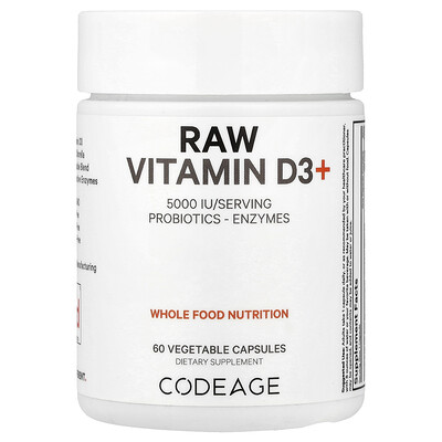 Product Image for Codeage, Raw Vitamin D3+, 60 Vegetable Capsules