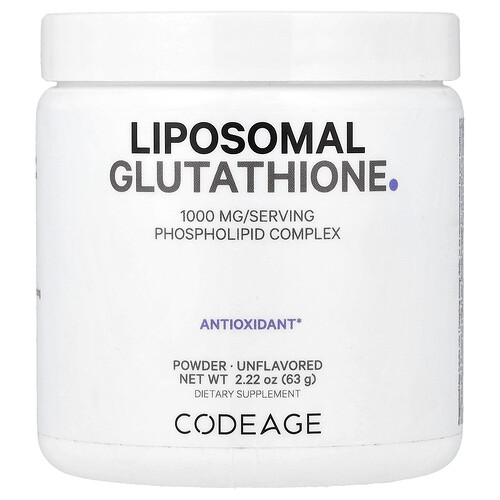 Codeage Liposomal Glutathione Powder, Unflavored, 2.22 oz (63 g)