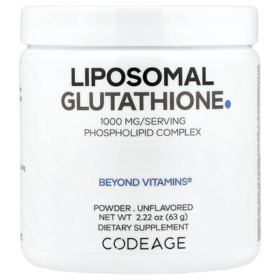 Product Image for Codeage, Liposomal Glutathione Powder, Unflavored, 2.22 oz (63 g)