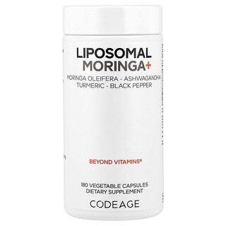 Codeage (코드에이지), Liposomal Moringa+, 식물성 캡슐 180정