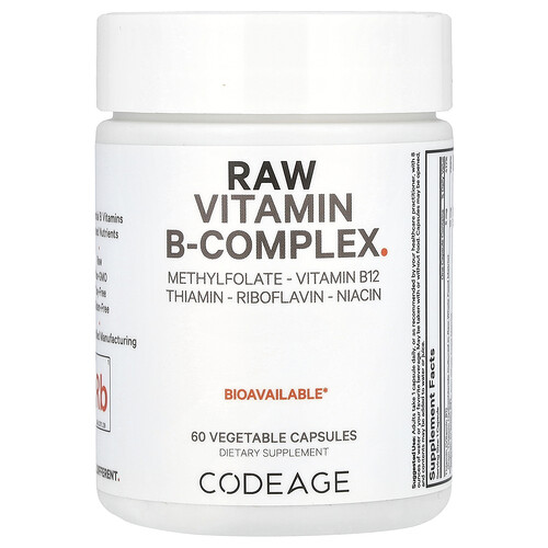 Codeage Raw Vitamin B-Complex, 60 Vegetable Capsules